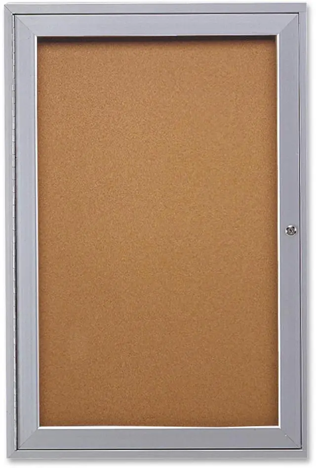 Alt view image 2 of 11 - GHENT PA13624K Enclosed Cork Bulletin Board 36" x 24", 1 Door