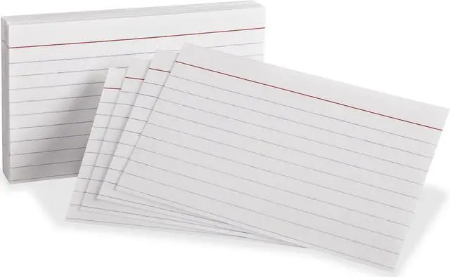 Main image of Oxford Ruled Heavyweight Index Cards 3"x5" 100/PK Whtie 63500