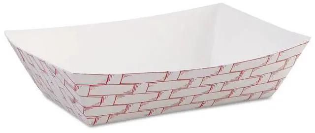 Main image of Boardwalk 30LAG040 Paper Food Baskets, 6oz Capacity, Red/White,1000/Carton, 1 Carton