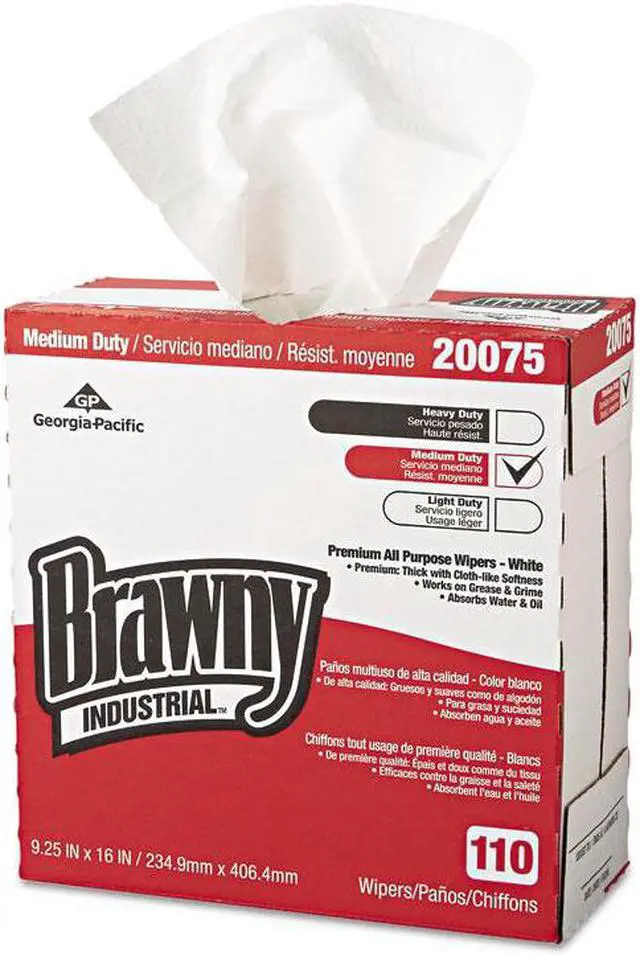 Alt view image 5 of 11 - Georgia Pacific Professional Tall Dispenser All-Purpose DRC Wipers, 9 1/4x16, White, 110/Box 10 Boxes/Carton