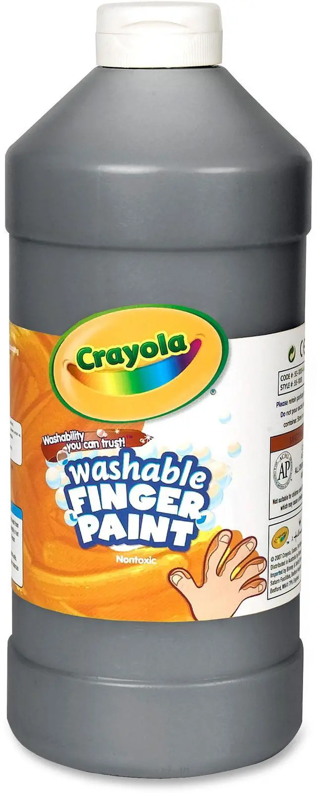 Main image of Washable Finger Paint, 32oz., Black CYO551332051