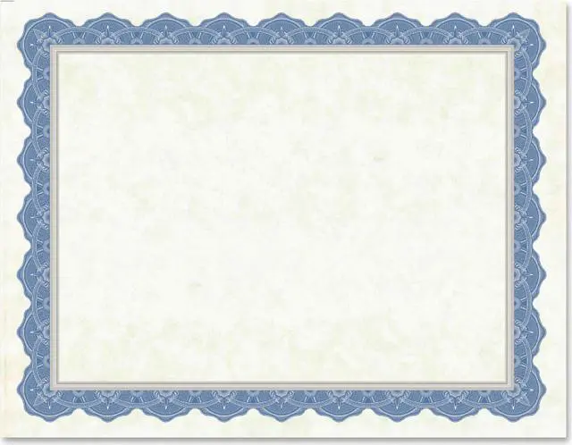 Alt view image 2 of 6 - Geographics Drama Blue Border Blank Certificates - 8.50" x 11" - Inkjet, Laser Compatible with Blue Border15 / Pack  GEO
