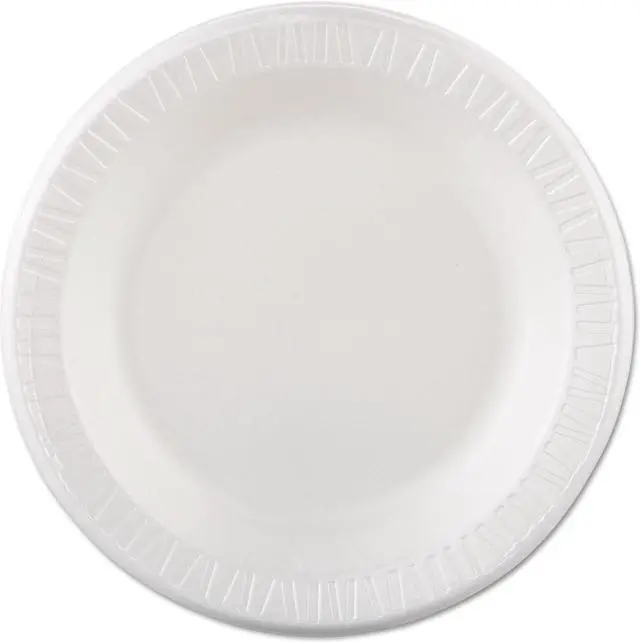 Alt view image 2 of 8 - Quiet Classic Laminated Foam Dinnerware Plate 10 1/4" White 125/Pk 4 Pks/Cs