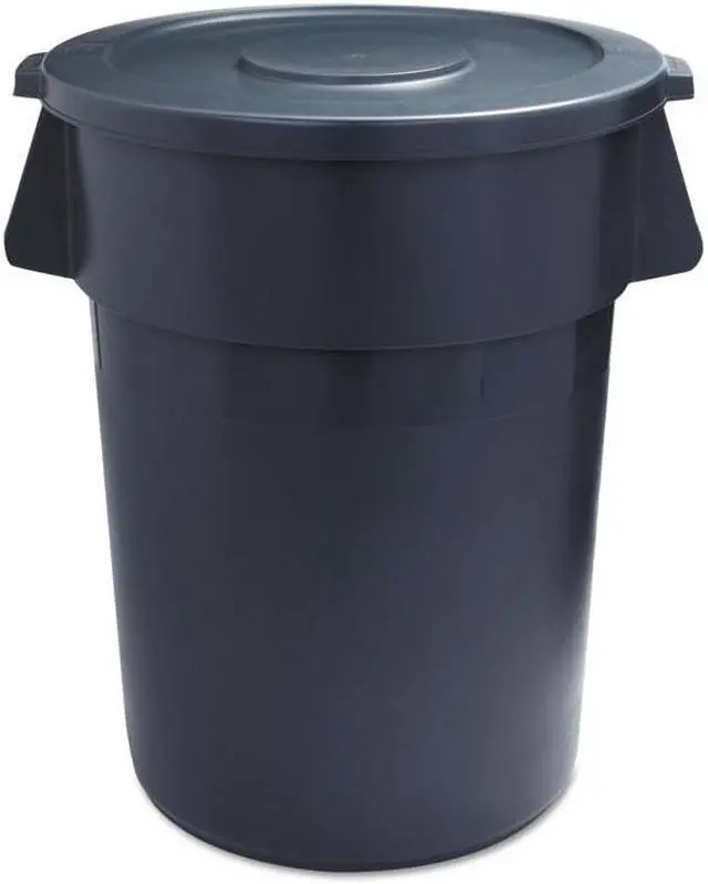 Main image of Boardwalk Lids for 44-Gal Waste Receptacles Flat-Top Round Plastic Gray