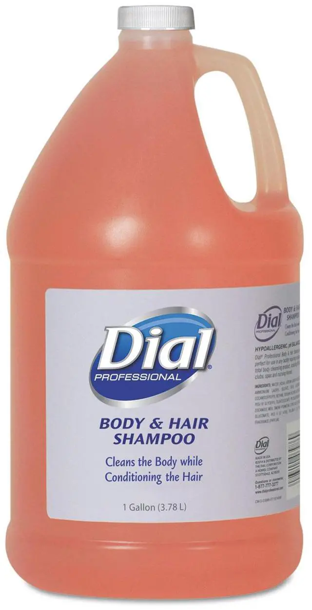 Alt view image 10 of 10 - Body and Hair Shampoo, 1-gal Bottle, Gender-Neutral Peach Scent