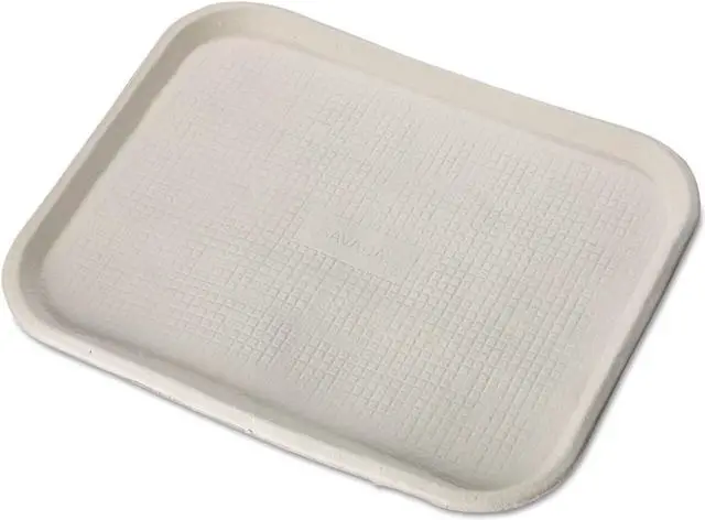 Alt view image 4 of 5 - Chinet Savaday Molded Fiber Food Trays 14 x 18 White Rectangular 100/Carton