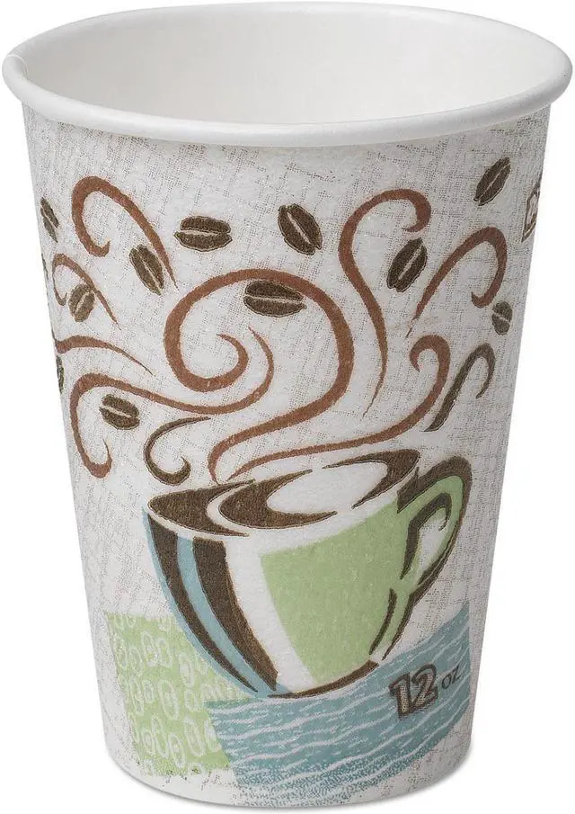 Alt view image 4 of 4 - Dixie Hot Cups Paper 10oz Coffee Dreams Design 1000/Carton 92959