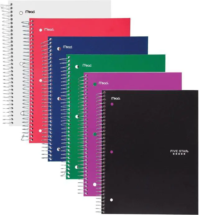 Main image of Mead 3-Sub Notebook 8"x10-1/2" Wide-Ruled Ast 05204