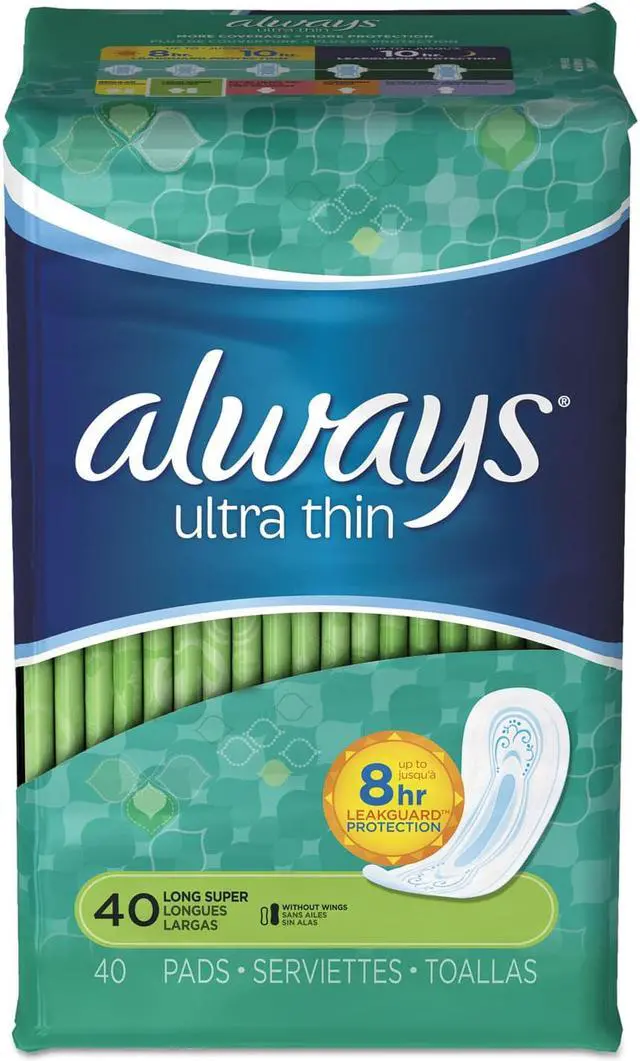 Alt view image 2 of 13 - Always Thin Ultra, Quilt Long Super Pads- 40 wipes/6Pk
