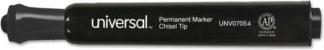 Alt view image 11 of 16 - Universal Chisel Tip Permanent Marker Chisel Black 60 per pack 07054
