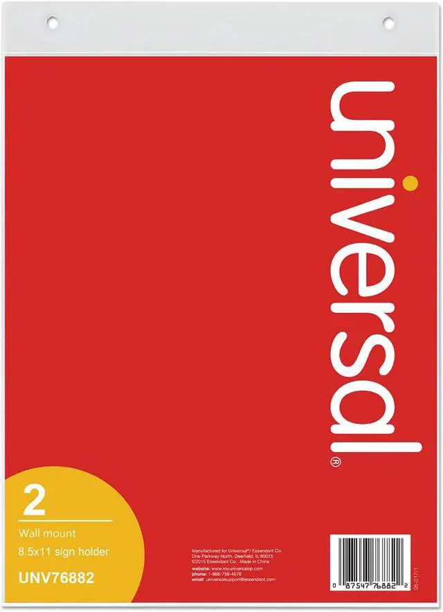 Alt view image 7 of 13 - Universal Wall Mount Sign Holder 8 1/2" x 11" Clear 76882