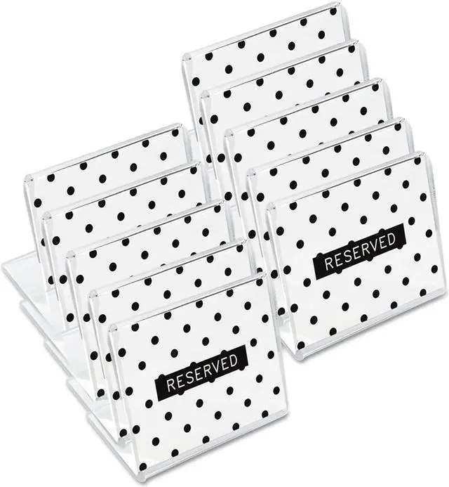 Alt view image 14 of 14 - Universal Mini Table-Top Sign 1 1/2" x 2" Clear 76861