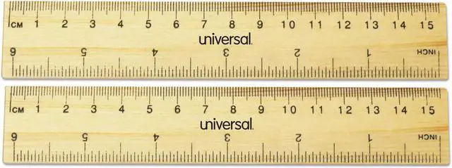 Main image of Universal Flat Wood Ruler Standard/Metric 6" 59024
