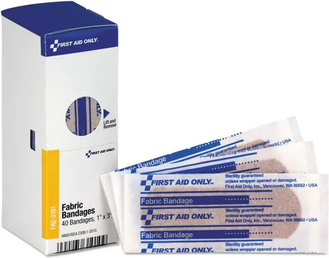Alt view image 2 of 9 - First Aid Only Refill for SmartCompliance General Business Cabinet Fabric Bandages 1x3 40/Bx FAE3101