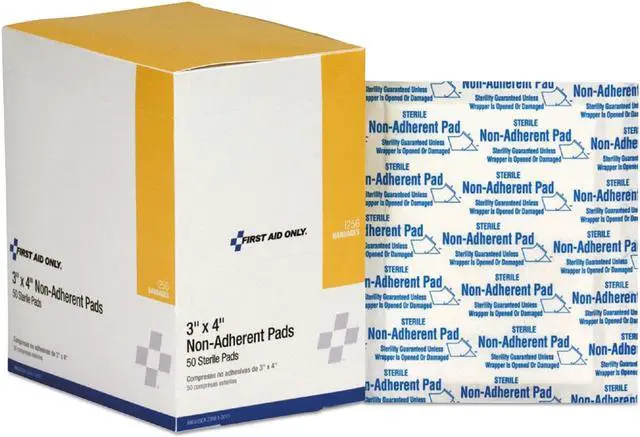 Alt view image 3 of 5 - First Aid Only I256 Refill For Smartcompliance General Business Cabinet, Non-Adherent Pads,3X4,50/Bx