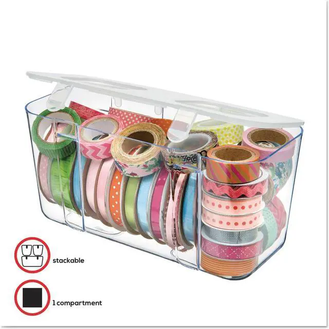 Alt view image 3 of 9 - Medium Caddy Organizer Compartment-Clear