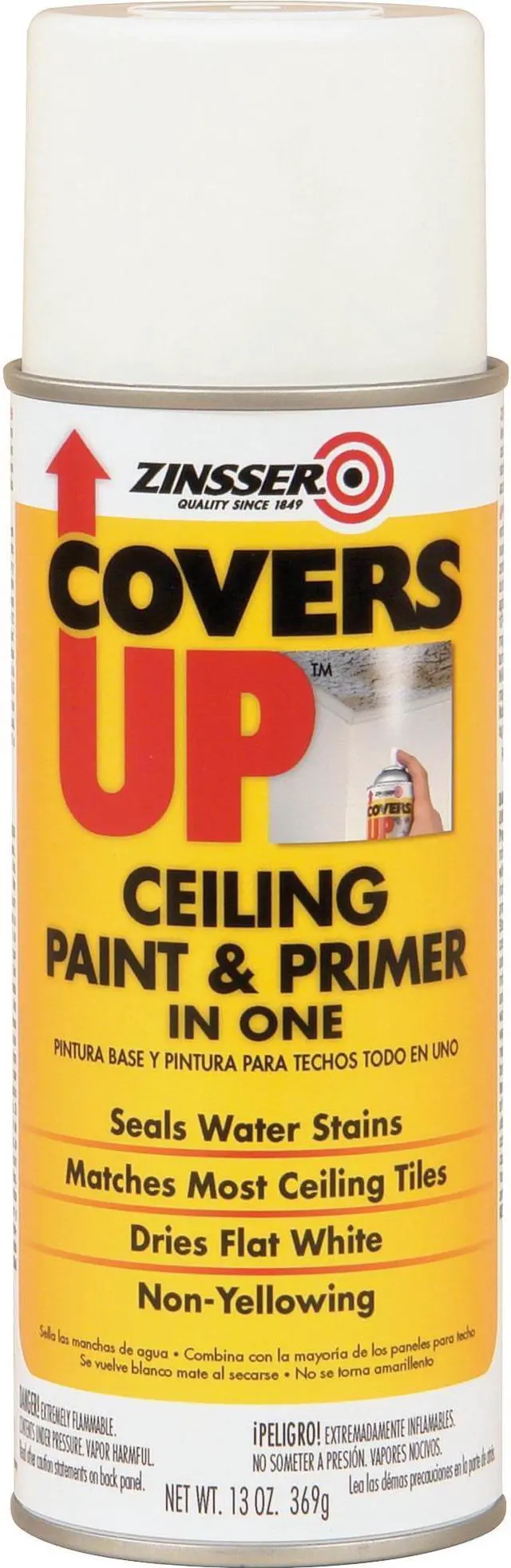 Alt view image 5 of 10 - Rust-Oleum Ceiling Covers Up Paint/Primer Vertical Spray 13 oz. WE 3688