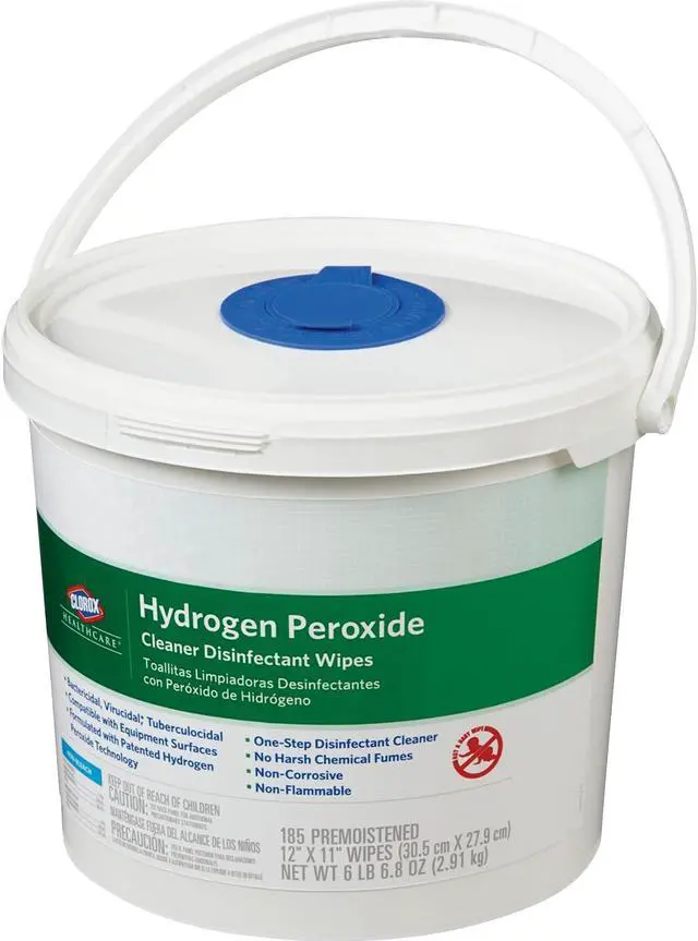 Alt view image 2 of 4 - Clorox Healthcare CLO30826 Hydrogen Peroxide Cleaner Disinfectant Wipes - 185 Count
