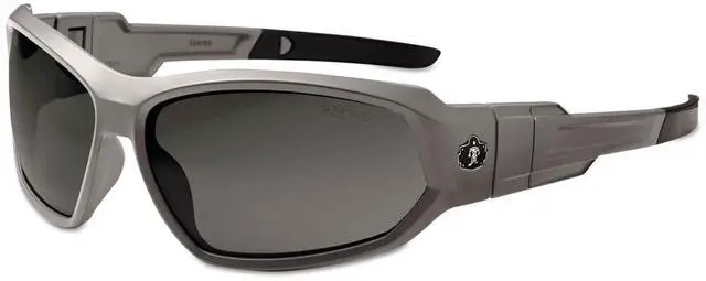 Main image of Ergodyne 56133 Skullerz Loki Safety Glass/Goggle, Matte Gray Frame/Smoke Lns, Af,Nylon/Polycarb