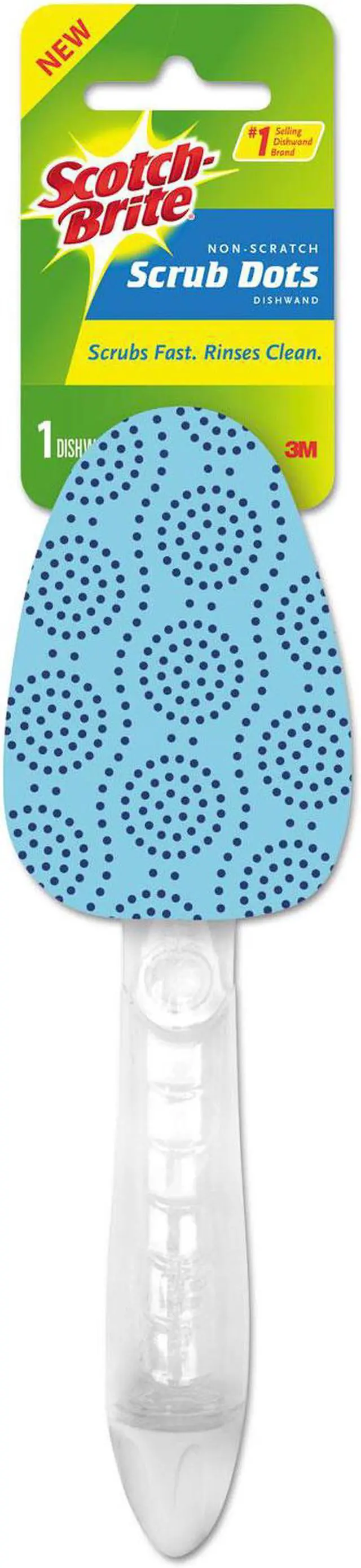 Main image of Scotch-Brite Scrub Dots Non-Scratch Dishwand 2 1/2" x 11 2/5" Light Blue/Dark