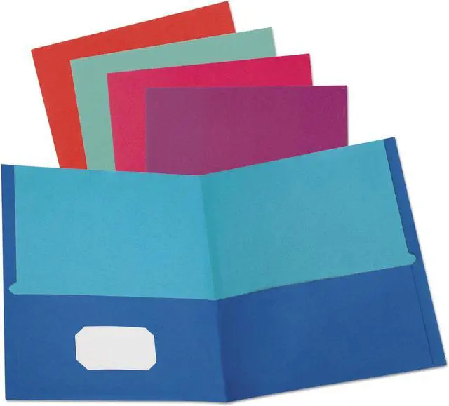 Main image of Tops 51274EE Twisted Twin Textured Pocket Folders, Assorted, 10/PK