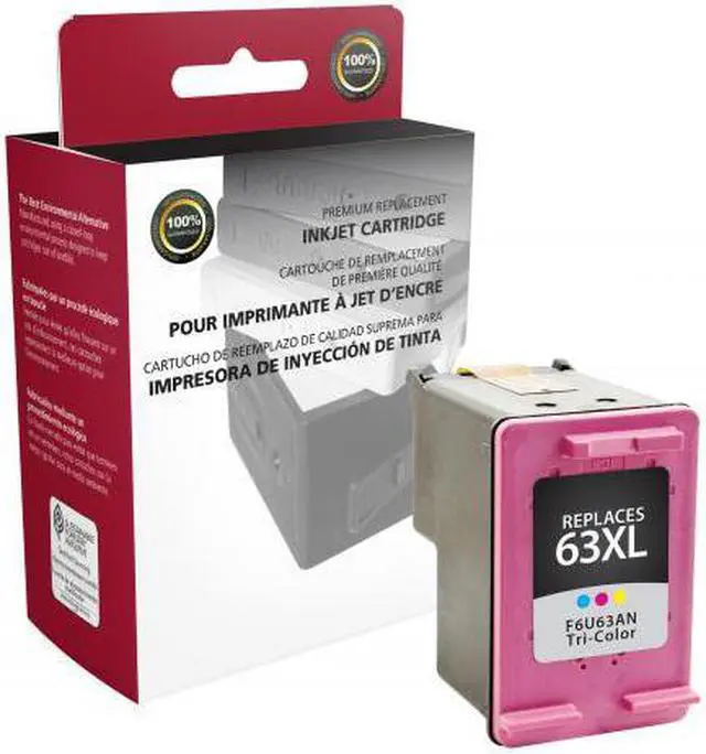 Main image of Clover ufactured High Yield Tri Color Cartridge for HP F6U63AN HP 63XL