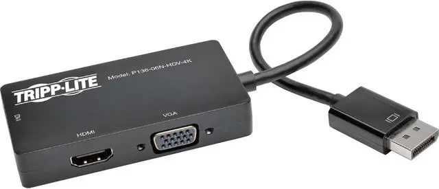 Alt view image 4 of 19 - Tripp Lite Displayport 1.2 To Vga / Dvi / Hdmi Converter Adapter 4K @ 60Hz