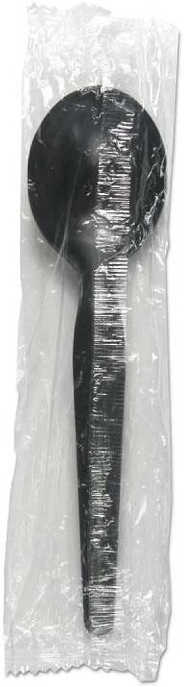 Main image of Boardwalk BWKSSHWPSBIW Heavyweight Wrapped Polystyrene Cutlery, Soup Spoon