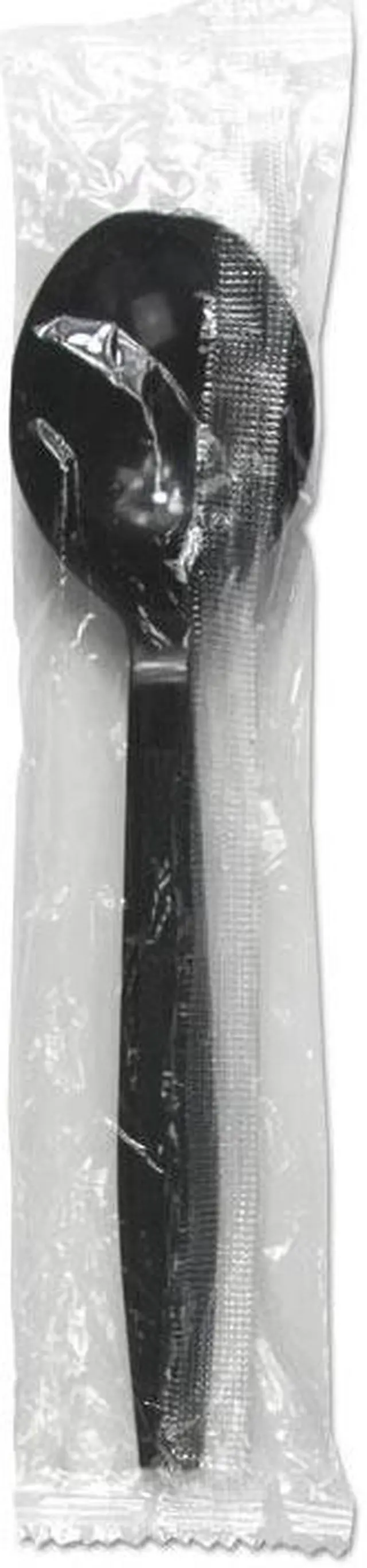 Main image of Boardwalk BWKSSHWPPBIW Heavyweight Wrapped Polypropylene Cutlery, Soup Spoon