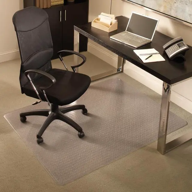 Alt view image 2 of 2 - ES Robbins 122081 EverLife Chair Mat for Medium Pile Carpeted Floors -Rectangular -  36" x 48" - Clear