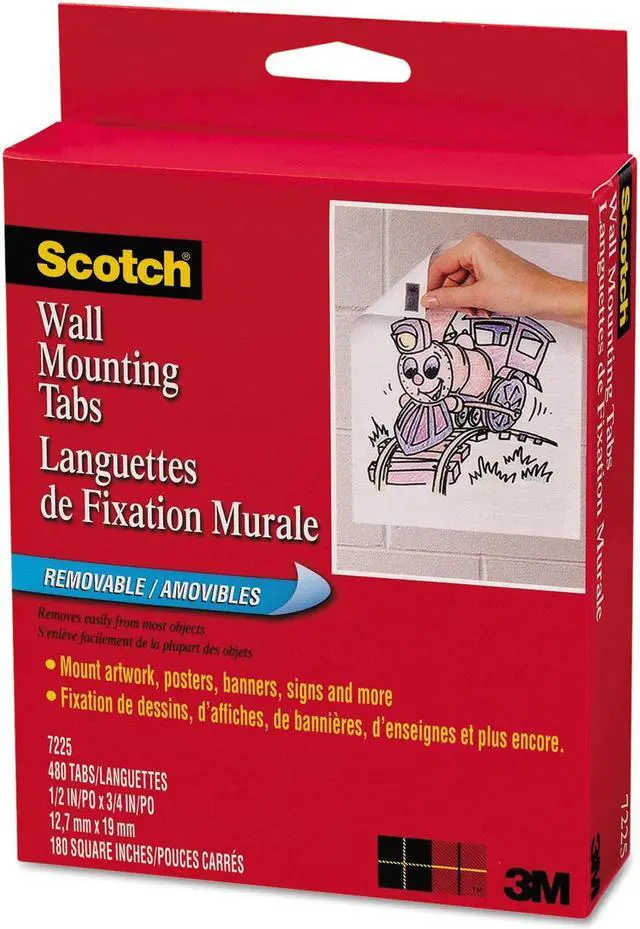 Alt view image 5 of 15 - Scotch Tape,Wall,Mntg,Tab,480/Pk 7225