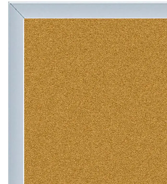 Alt view image 4 of 18 - Ghent AK45 Aluminum-Frame Natural Corkboard - 60.5" x 48.5" - Tan Surface, Satin Aluminum Frame