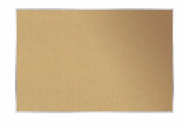 Alt view image 3 of 14 - Ghent 1334-1 Aluminum-Frame Natural Corkboard - 46.5" x 36" - Tan Surface, Satin Aluminum Frame