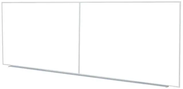 Alt view image 6 of 9 - Ghent M2-412-4 Non-Magnetic Whiteboard with Aluminum Frame - 144.63" x 48.47" - White Surface, Satin Aluminum Frame