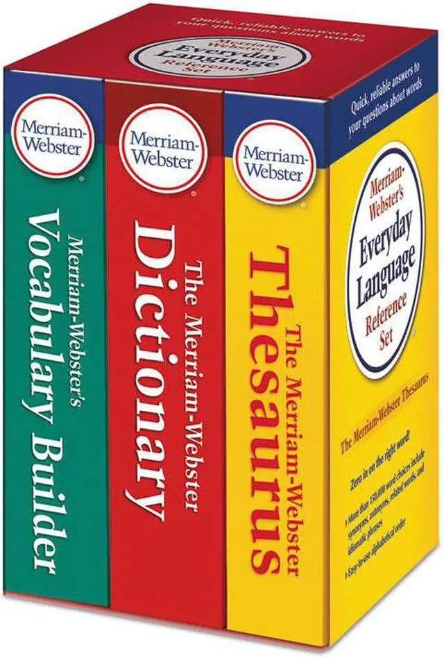 Main image of Merriam Webster Everyday Language Reference Set Dictionary Thesaurus Vocabulary