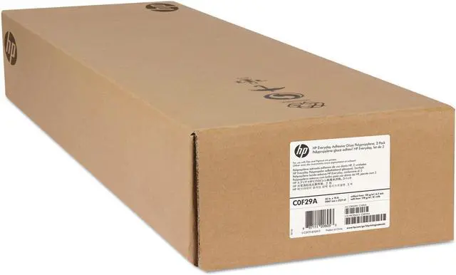 Alt view image 4 of 8 - HP Everyday Adhesive Gloss Polypropylene 42" x 75 ft. White 2 Rolls/Pack C0F29A