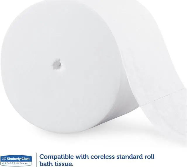 Alt view image 6 of 9 - KIMBERLY-CLARK PROFESSIONAL* 09606 Coreless Double Roll Bath Tissue Dispenser, 7.1" x 10.1" x 6.4", Stainless Steel