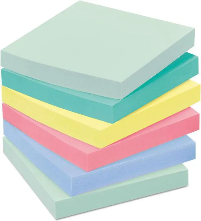 Alt view image 17 of 20 - Post-it Original Pads in Marseille Colors 3 x 3 100-Sheet 12/Pack 654AST