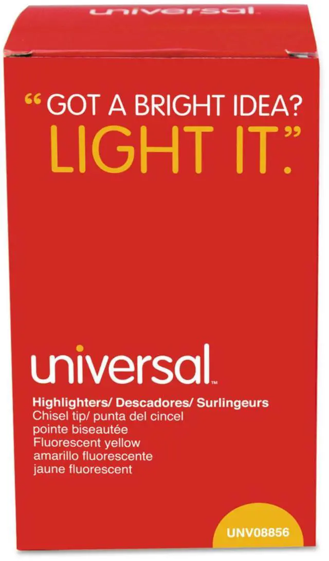 Alt view image 14 of 16 - Universal Pocket Clip Highlighter Chisel Tip Fluorescent Yellow Ink 36/Pack 08856