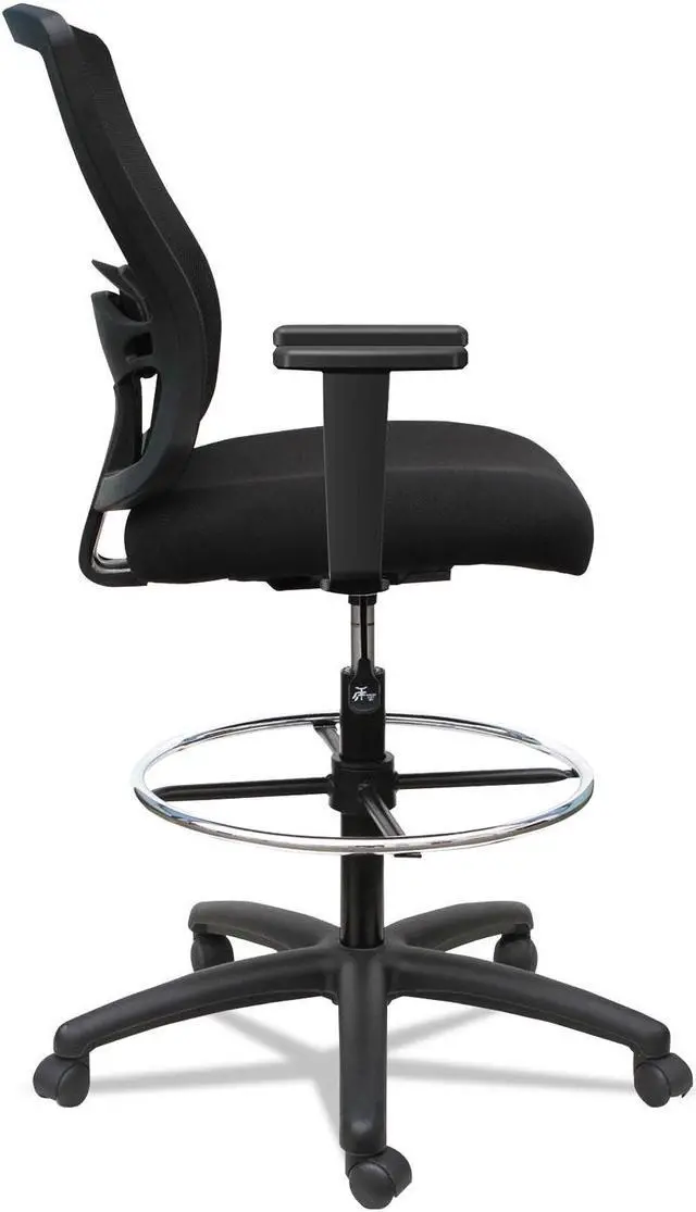 Alt view image 7 of 11 - SertaPedic Emerson Task Chair  Supports up to 300 lbs.  Black Seat/Black Back