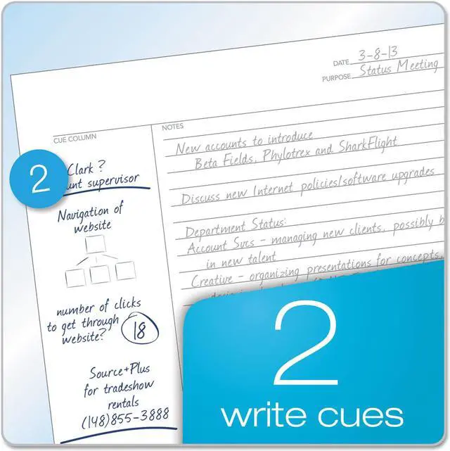 Alt view image 6 of 20 - Tops Focusnotes Steno Pad, Pitman Rule, Blue Cover, 80 White 6 X 9 Sheets 90222