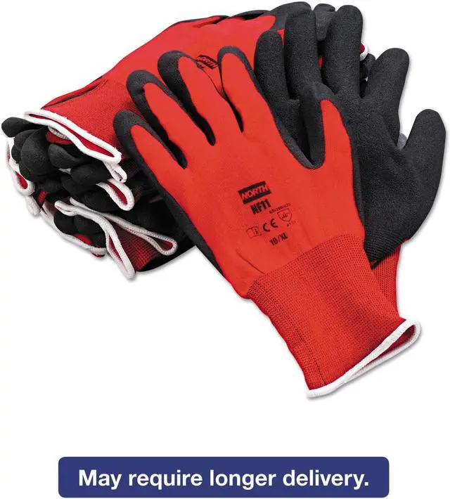 Alt view image 4 of 8 - C-Nyl Foam Ctd Glv Pvc Palm Xl Red 12