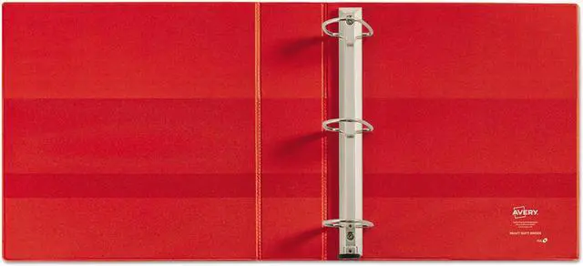 Alt view image 4 of 20 - Avery Heavy-Duty View Binder w/Locking 1-Touch EZD Rings 2" Cap Red 79225