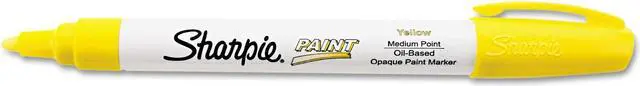 Alt view image 7 of 7 - Sharpie Permanent Paint Marker Medium Point Yellow 35554