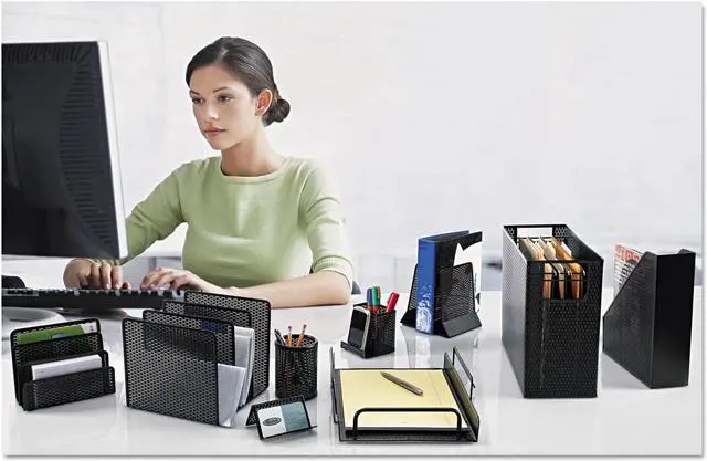 Alt view image 3 of 5 - Artistic Urban Collection Punched Metal Pencil Cup 3 1/2 x 4 1/2 Black ART20005