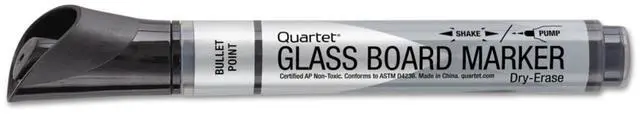 Alt view image 19 of 20 - Premium Glass Board Dry Erase Marker, Bullet Tip, Black, Dozen 79553