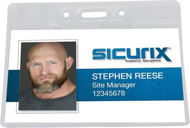 Alt view image 13 of 15 - SICURIX Vinyl Punched ID Badge Holders - Horizontal - Horizontal - 2.5" x 3.5" x - Vinyl - 50 / Pack - Clear
