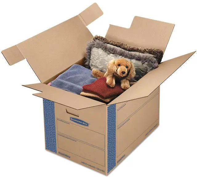 Alt view image 12 of 13 - Bankers Box 0062901 SmoothMove Moving Storage Box- Extra Strength- Large- 18w x 24d x 18h- Kraft