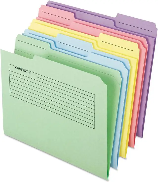 Alt view image 2 of 4 - Tops Pendaflex 45269 Printed Notes Folders 1/3 Cut Top Tab Letter Assorted 30 Pack