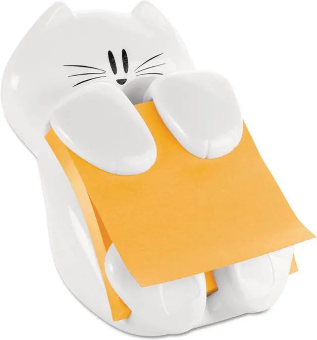 Alt view image 9 of 15 - Post-it Pop-Up Note Dispenser Cat Shape 3 x 3 White CAT330